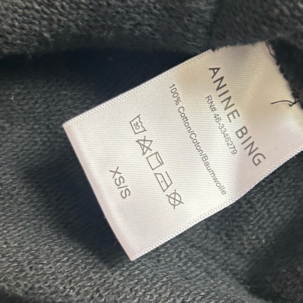 Anine Bing Black Logo Lottie Hoodie XS/S - Picture 9 of 12